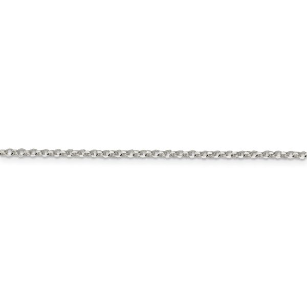 Sterling Silver 2.2mm Diamond-cut Cable Chain - Image 2