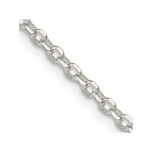 Sterling Silver 2.6mm Diamond-cut Cable Chain w/4in ext.