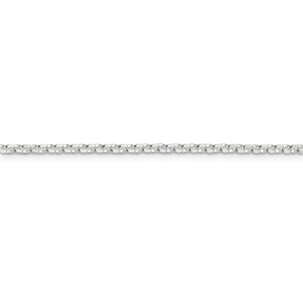 Sterling Silver 2.6mm Diamond-cut Cable Chain - Image 2