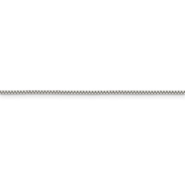 Sterling Silver 1.25mm Round Box Chain - Image 2