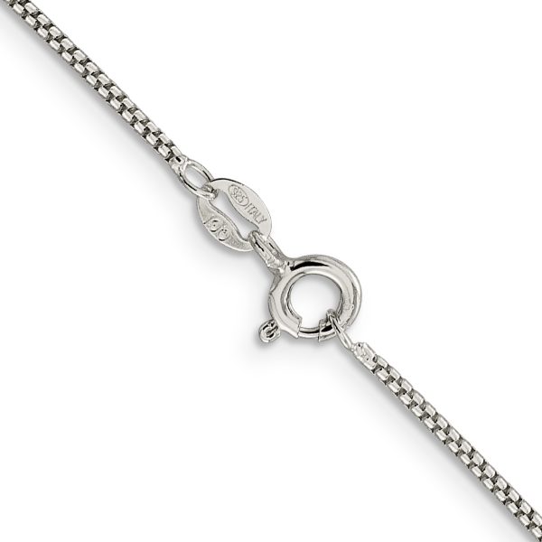 Sterling Silver 1.25mm Round Box Chain - Image 3