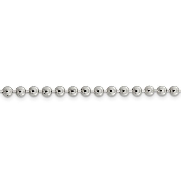 Sterling Silver 4mm Beaded Chain - Image 2