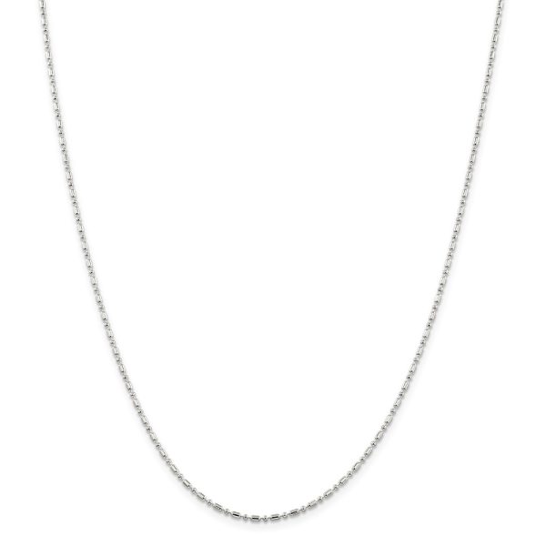 Sterling Silver 1.5mm Fancy Beaded Chain w/4in ext.