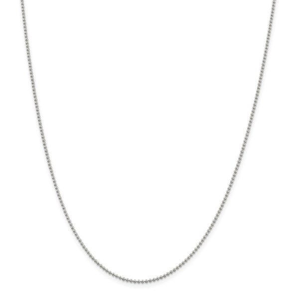 Sterling Silver 1.5mm Beaded Chain w/2in ext.