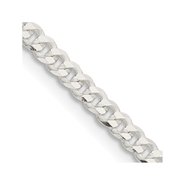 Sterling Silver 3.15mm Flat Curb Chain