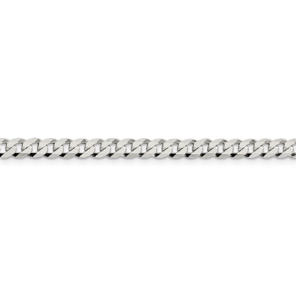 Sterling Silver 4.7mm Flat Curb Chain - Image 2