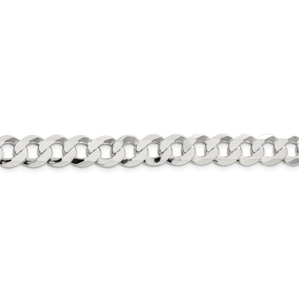 Sterling Silver 9.75mm Flat Curb Chain - Image 2