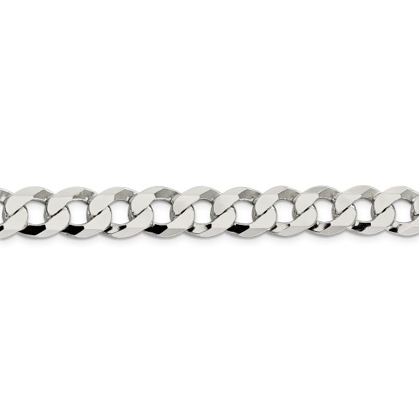 Sterling Silver 11.75mm Flat Curb Chain - Image 2
