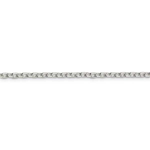 Sterling Silver 2.75mm Diamond-cut Forzantina Cable Chain - Image 2