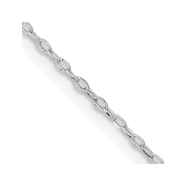 Sterling Silver 1.4mm Flat Oval Cable Chain w/2in ext.