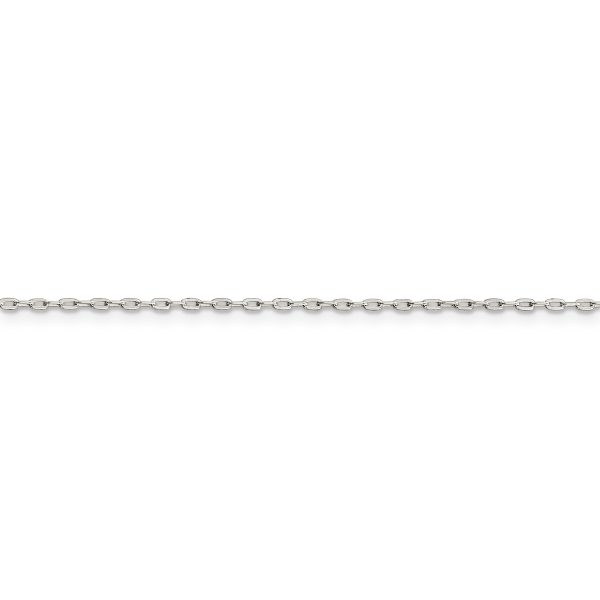 Sterling Silver 1.4mm Beveled Oval Cable Chain - Image 2