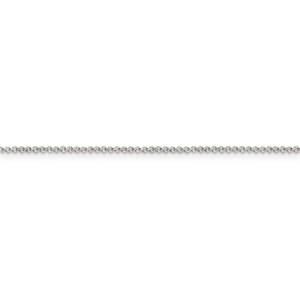 Sterling Silver 1.4mm Diamond-cut Rolo Chain - Image 2