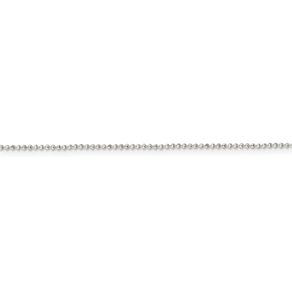Sterling Silver 1.05mm Square Fancy Beaded Chain - Image 2