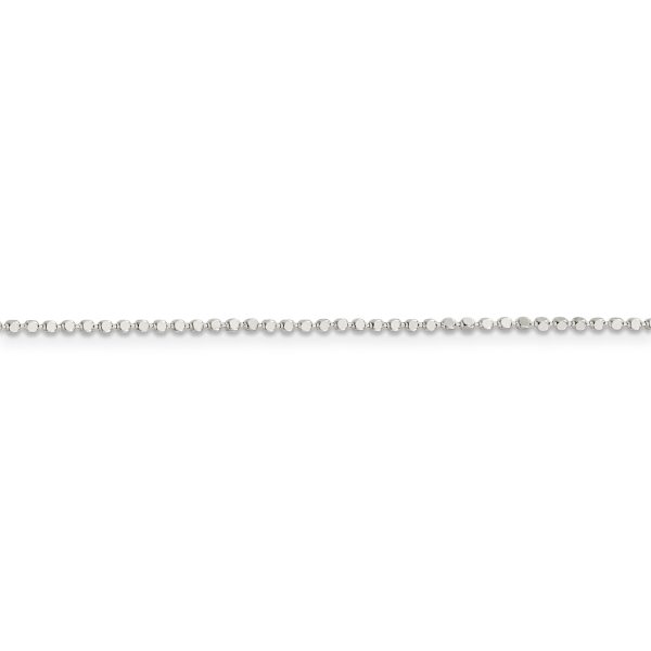 Sterling Silver 1.15mm Square Fancy Beaded Chain - Image 2