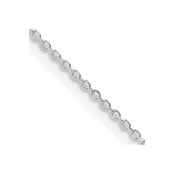 Sterling Silver .95mm Diamond-cut Forzantina Cable Chain w/4in ext.