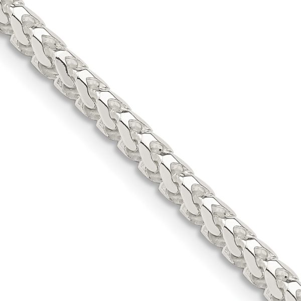 Sterling Silver 3.1mm D/C Square Franco Chain