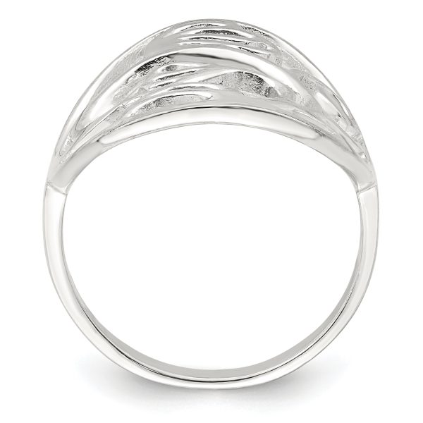 Sterling Silver Polished Wavy Design Ring - Image 2