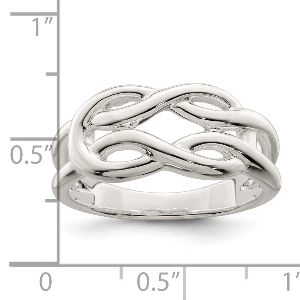 Sterling Silver Polished Celtic Knot Ring - Image 3