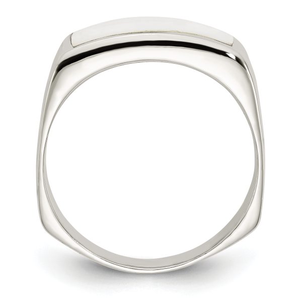 Sterling Silver Polished Mother of Pearl Ring - Image 2