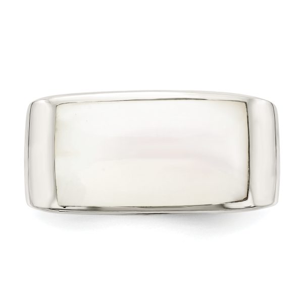 Sterling Silver Polished Mother of Pearl Ring - Image 3