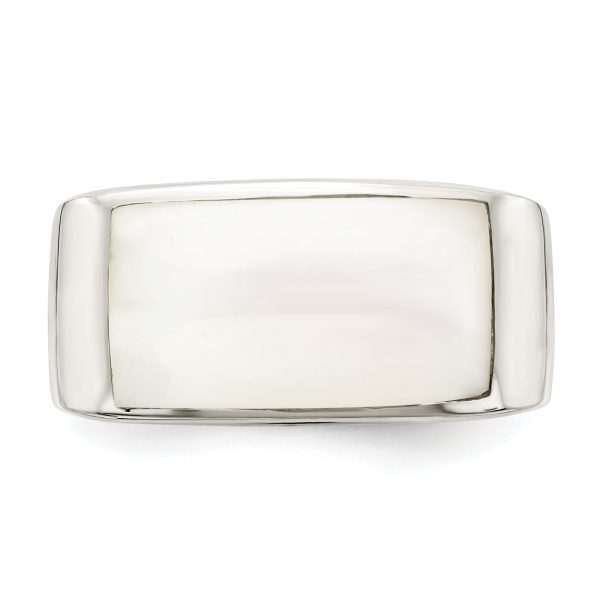 Sterling Silver Polished Mother of Pearl Ring - Image 4