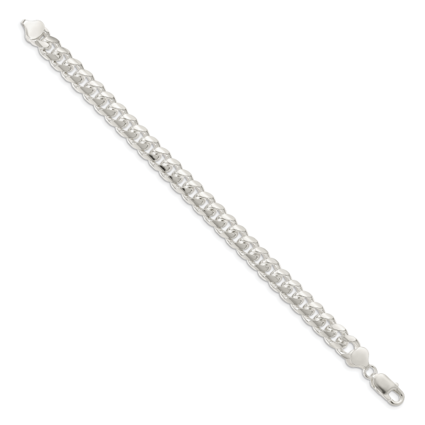 Sterling Silver 8.5mm Domed w/ Side D/C Curb Chain - Image 2