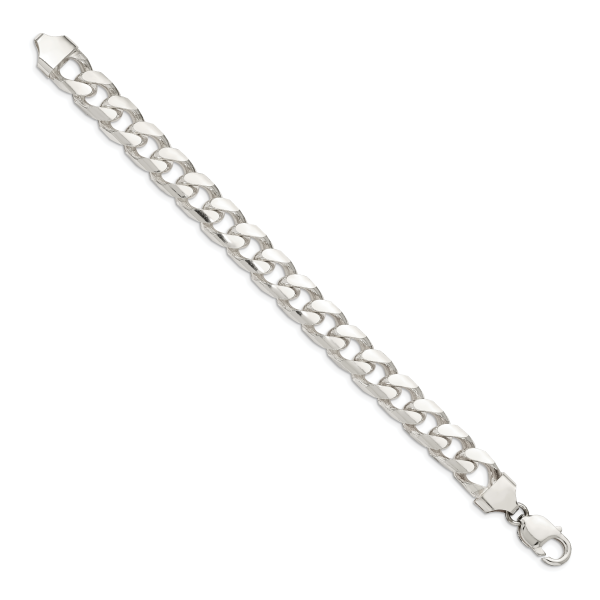 Sterling Silver 11mm Domed w/ Side D/C Curb Chain - Image 2