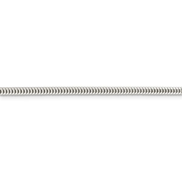 Sterling Silver 3mm Round Snake Chain - Image 2