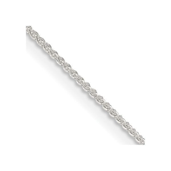 Sterling Silver 1mm Round Spiga Chain w/4in ext.