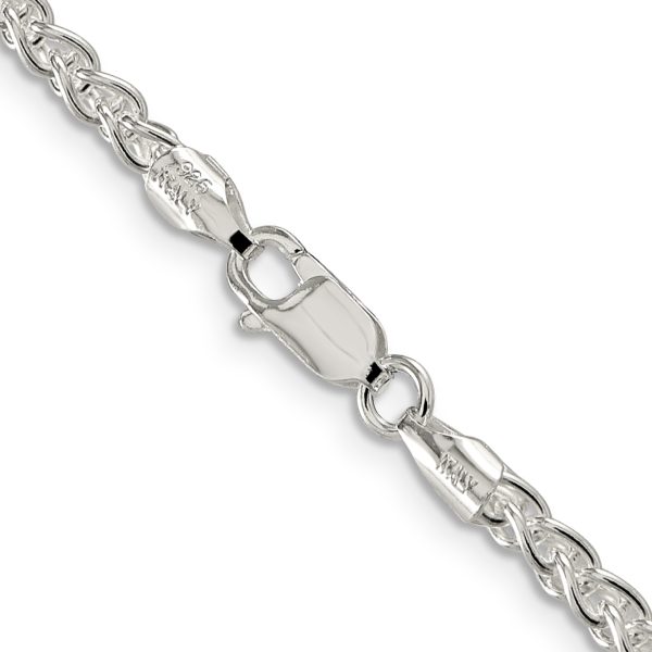 Sterling Silver 3mm Round Spiga Chain - Image 3