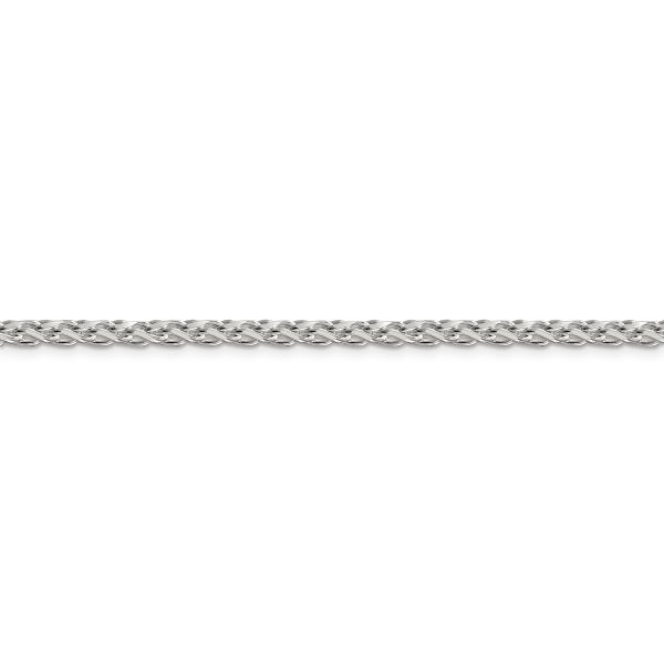 Sterling Silver 3.5mm Diamond-cut Round Spiga Chain - Image 2