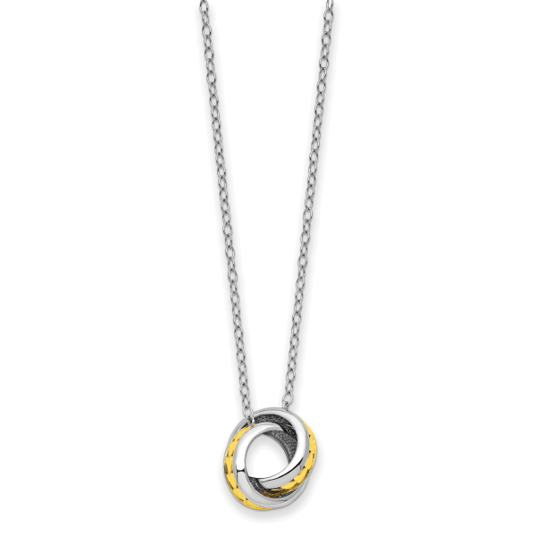 Sterling Silver Gold-Tone Always Together 18in Necklace - Image 2