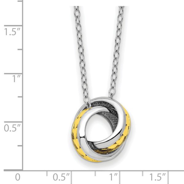 Sterling Silver Gold-Tone Always Together 18in Necklace - Image 3