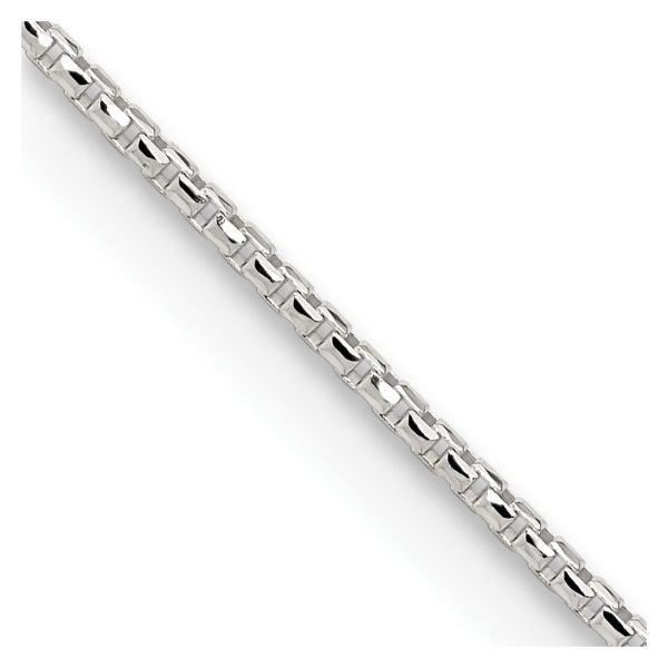 Sterling Silver 1.5mm Diamond-cut Round Box Chain