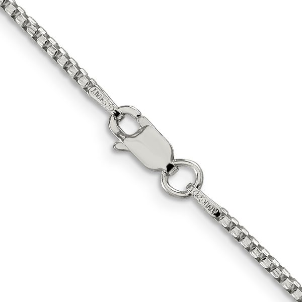 Sterling Silver 1.75mm Diamond-cut Round Box Chain - Image 3