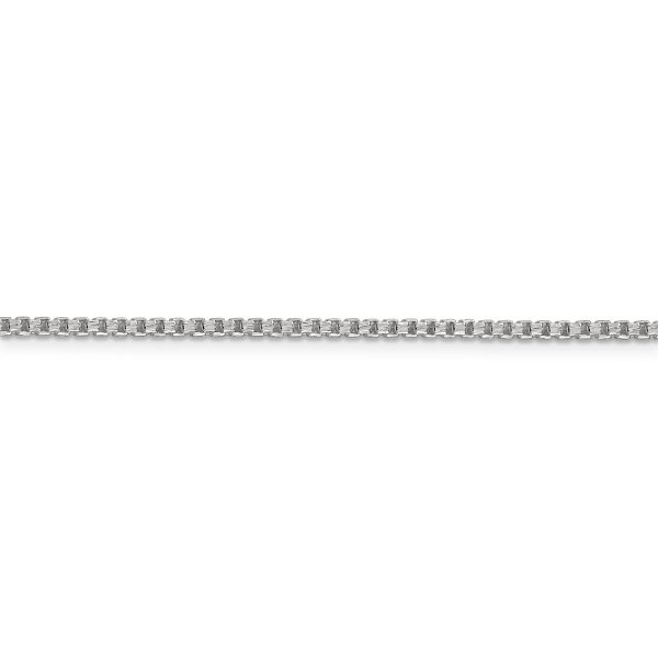 Sterling Silver 2mm Diamond-cut Round Box Chain - Image 2