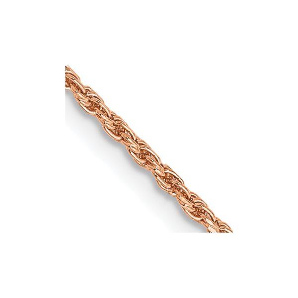 14k Rose Gold 1.5mm D/C Machine-made Rope Chain