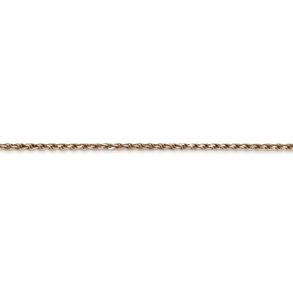 14k Rose Gold 1.8mm D/C Machine-made Rope Chain - Image 2