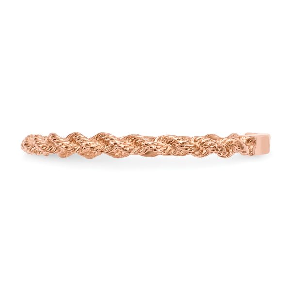 14k Rose Gold Polished Twisted Rope Ring - Image 2