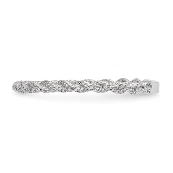 14k White Gold Polished Twisted Rope Ring - Image 2