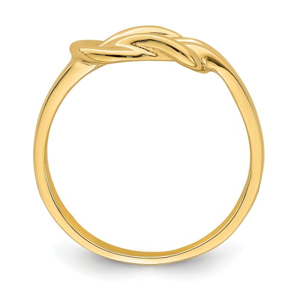 14k Polished Freeform Love Knot Ring - Image 2