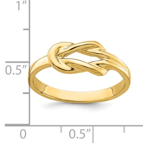 14k Polished Freeform Love Knot Ring - Image 3