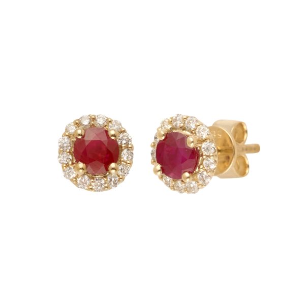 14KY 0.25CTW DIAMOND STUD EARRINGS W/