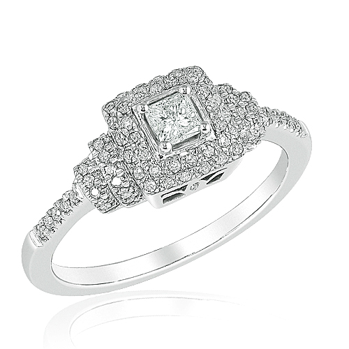 14KW 0.50CTW DIAMOND FANCY RING