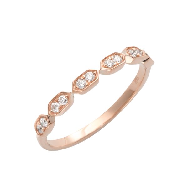 14KR 0.15CTW DIAMOND FASHION STACKABLE BAND