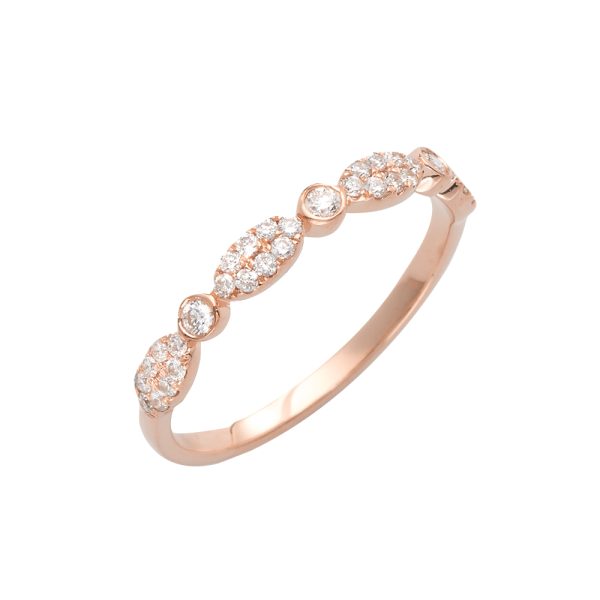 14KR 0.30CTW DIAMOND OVAL STACKABLE RING