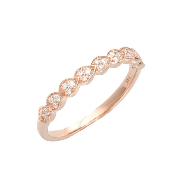 14KR 0.15CTW DIAMOND FASHIO STACKABLE RING