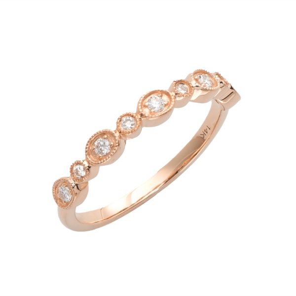 14KR 0.15CTW DIAMOND FASHIO STACKABLE RING