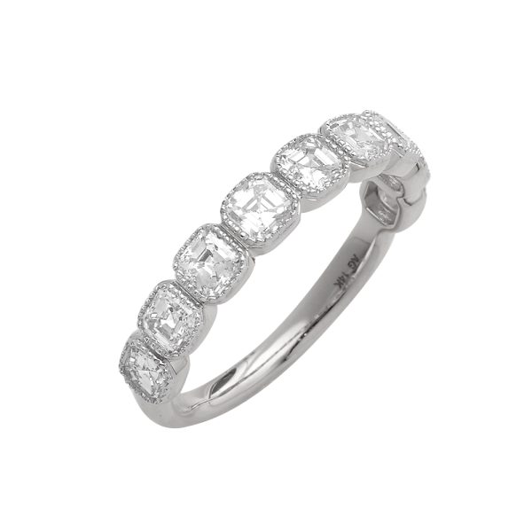 14KW 1.50CTW CUSHION DIAMOND 9-STONE BAND