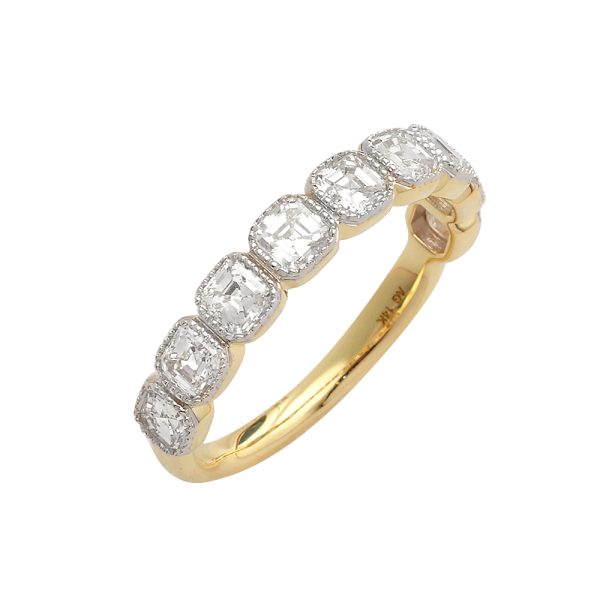 14KY 1.50CTW CUSHION DIAMOND 9-STONE BAND